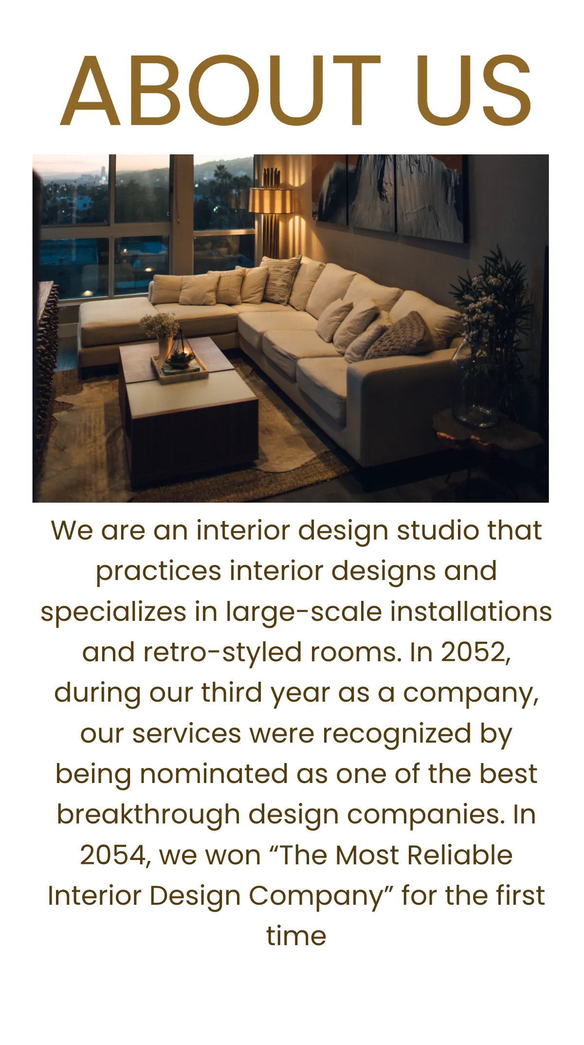 Free Interior Design Studio Mobile Presentation Template to Edit Online