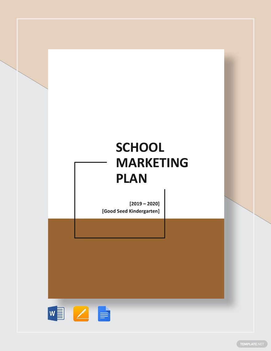 School Marketing Plan Template