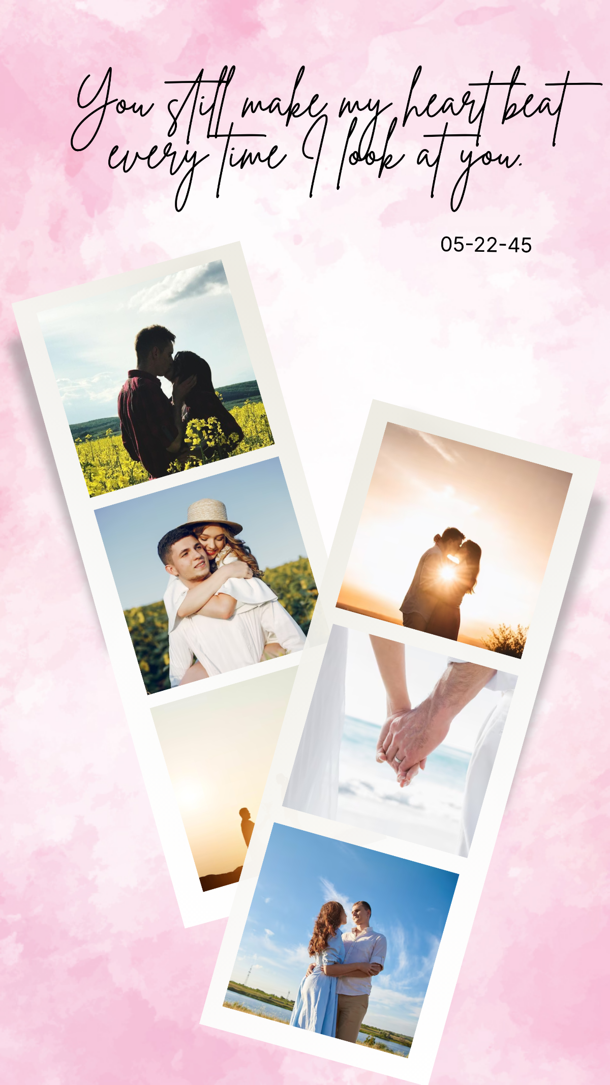 Couple Polaroid Photo Card Template - Edit Online & Download