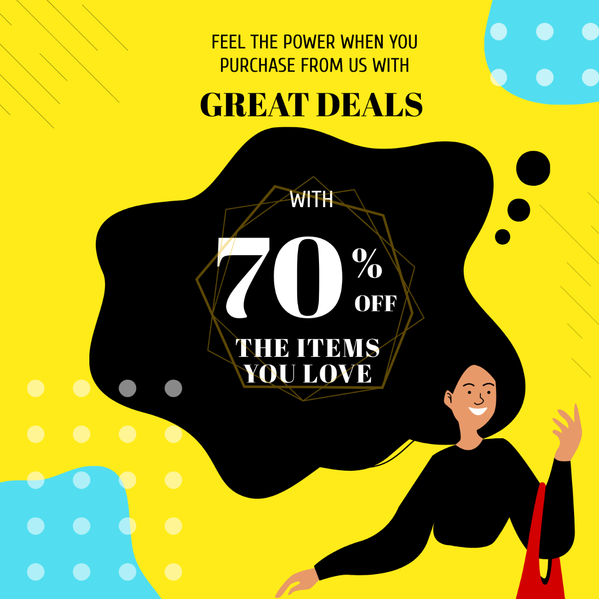 Black Friday Quote Vector Template