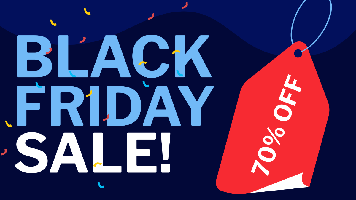 Black Friday Blue Background Template