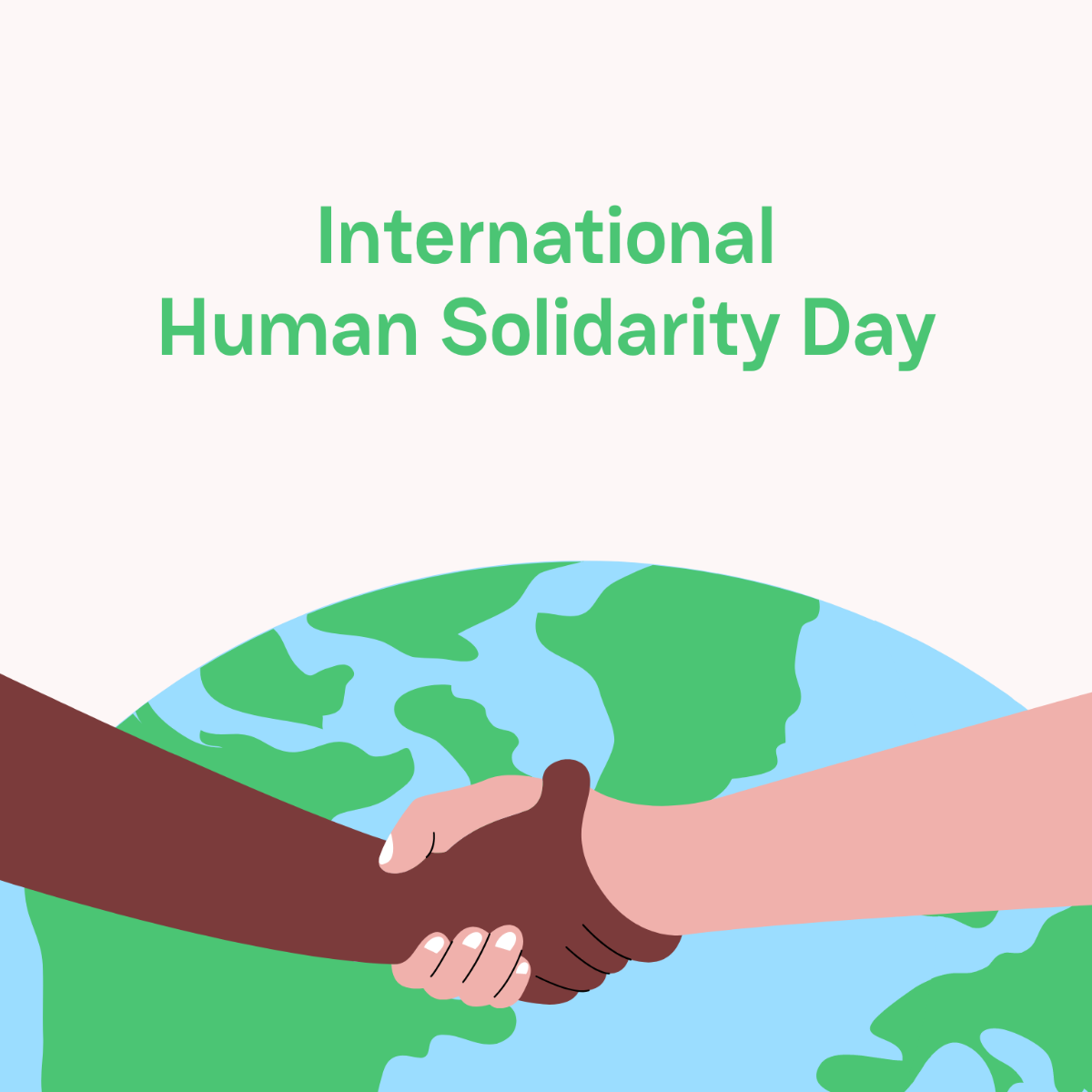International Human Solidarity Day Clipart Vector Template