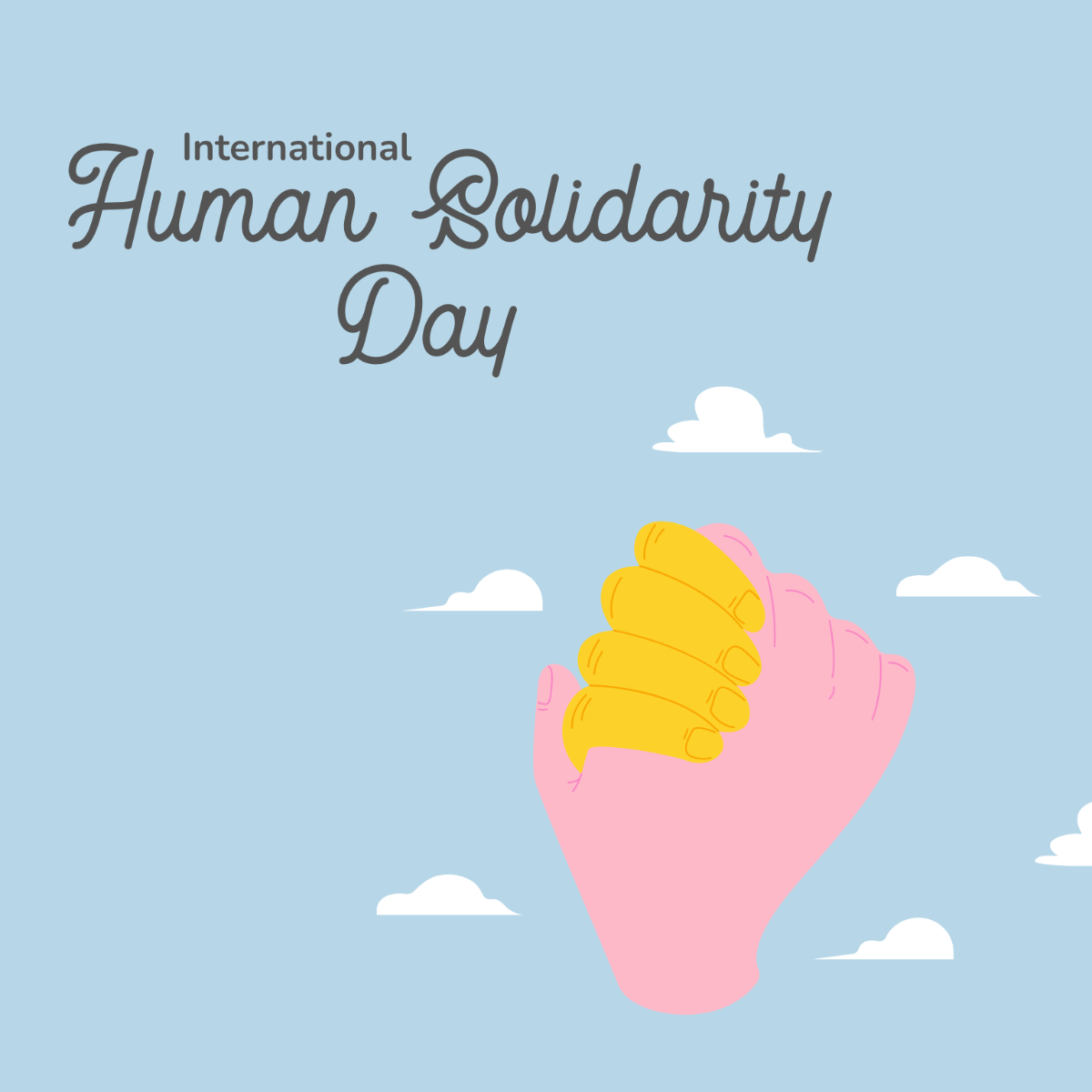 International Human Solidarity Day Cartoon Vector Template