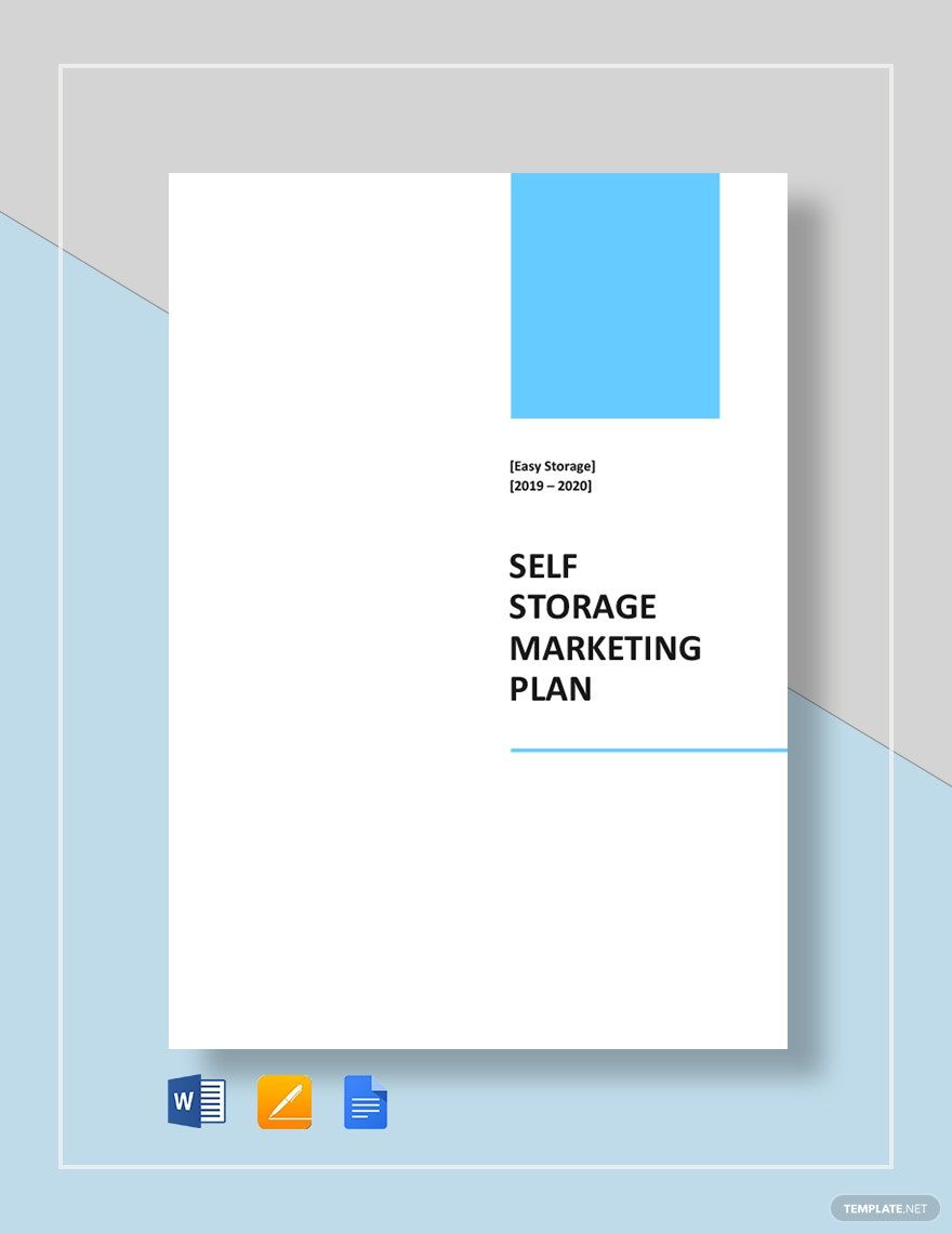 Self Storage Marketing Plan Template