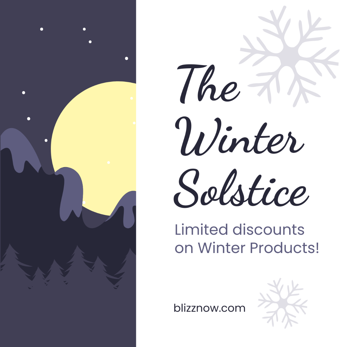 Winter Solstice Flyer Vector Template - Edit Online & Download