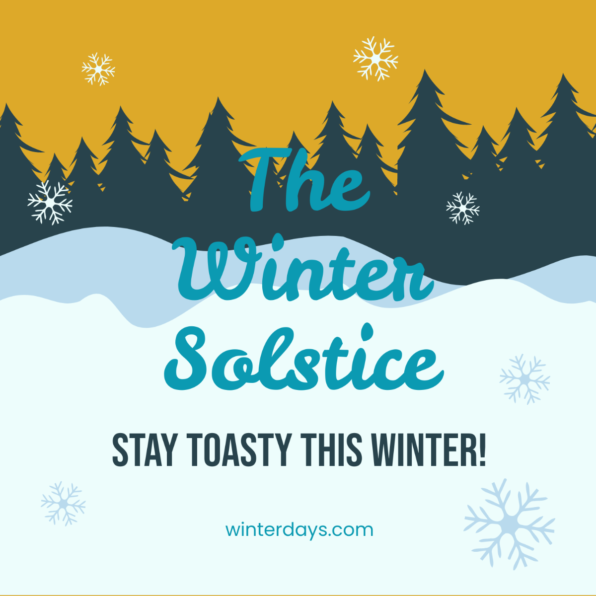 Winter Solstice Poster Vector Template