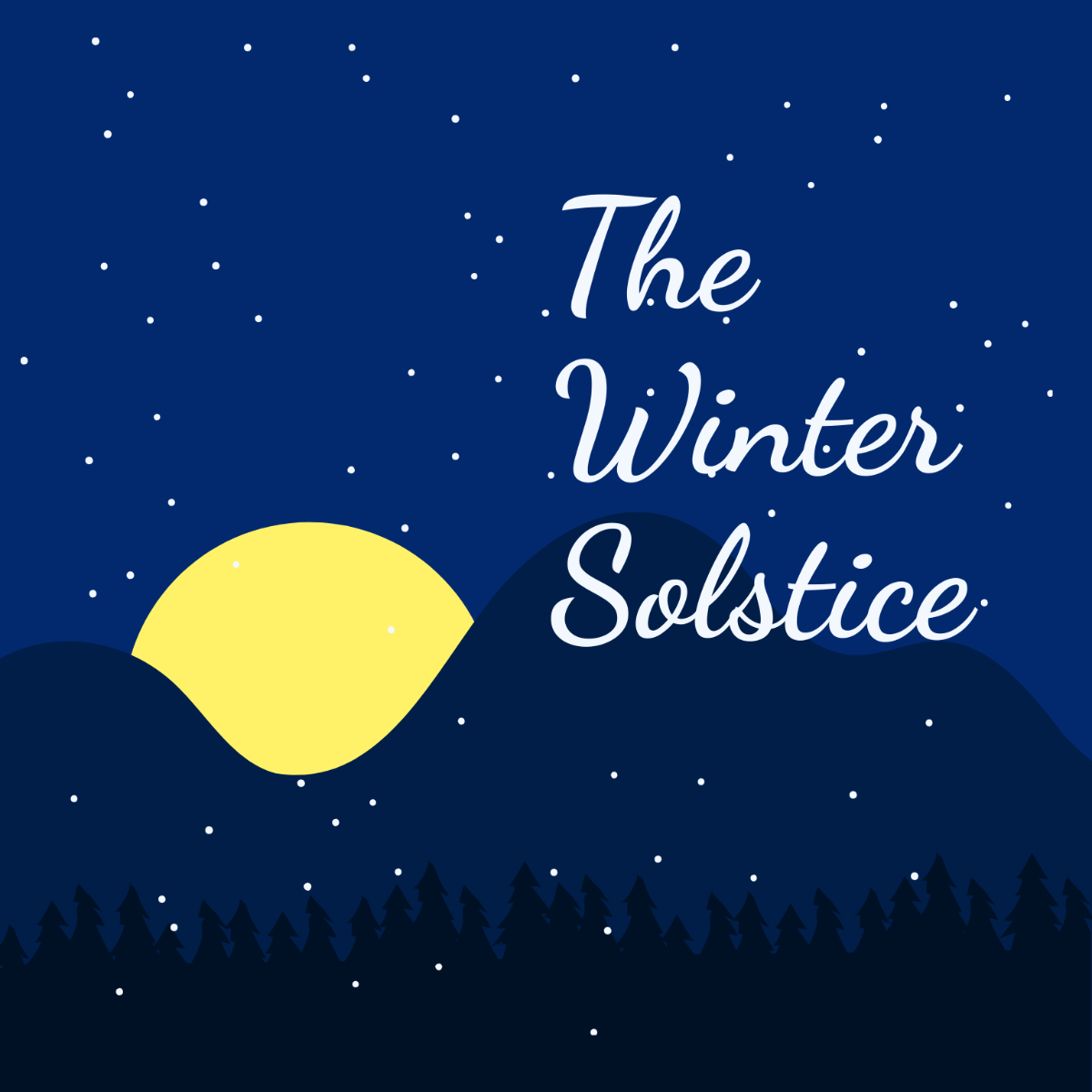 Winter Solstice Vector Template