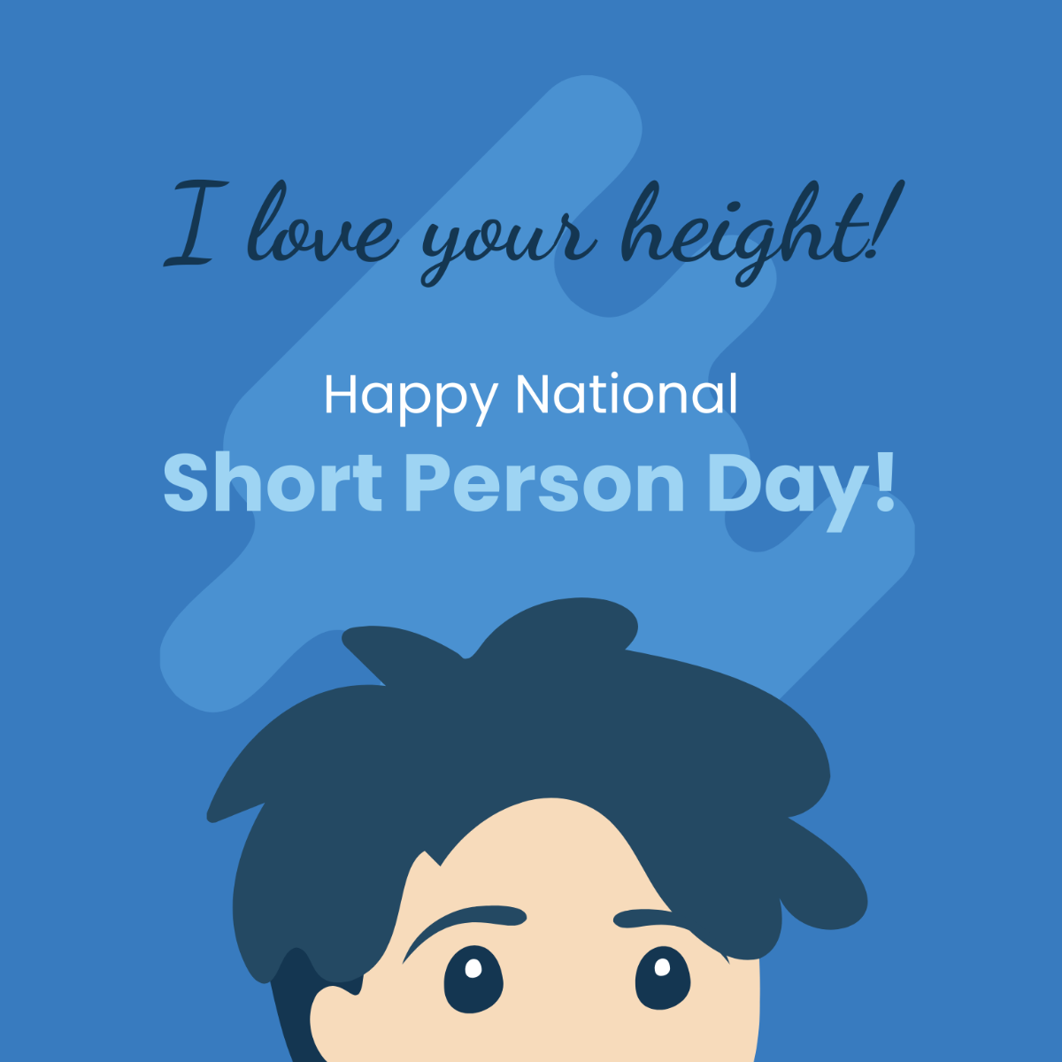 National Short Person Day Wishes Vector Template