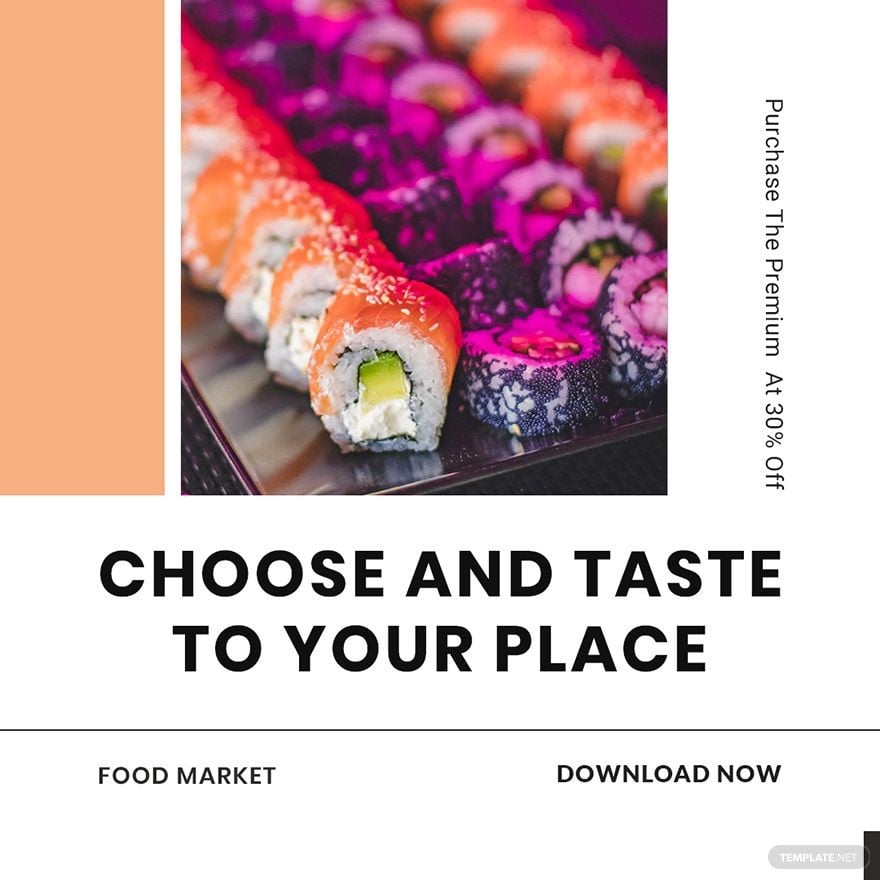 Editable Food App Promotion Instagram Post Template