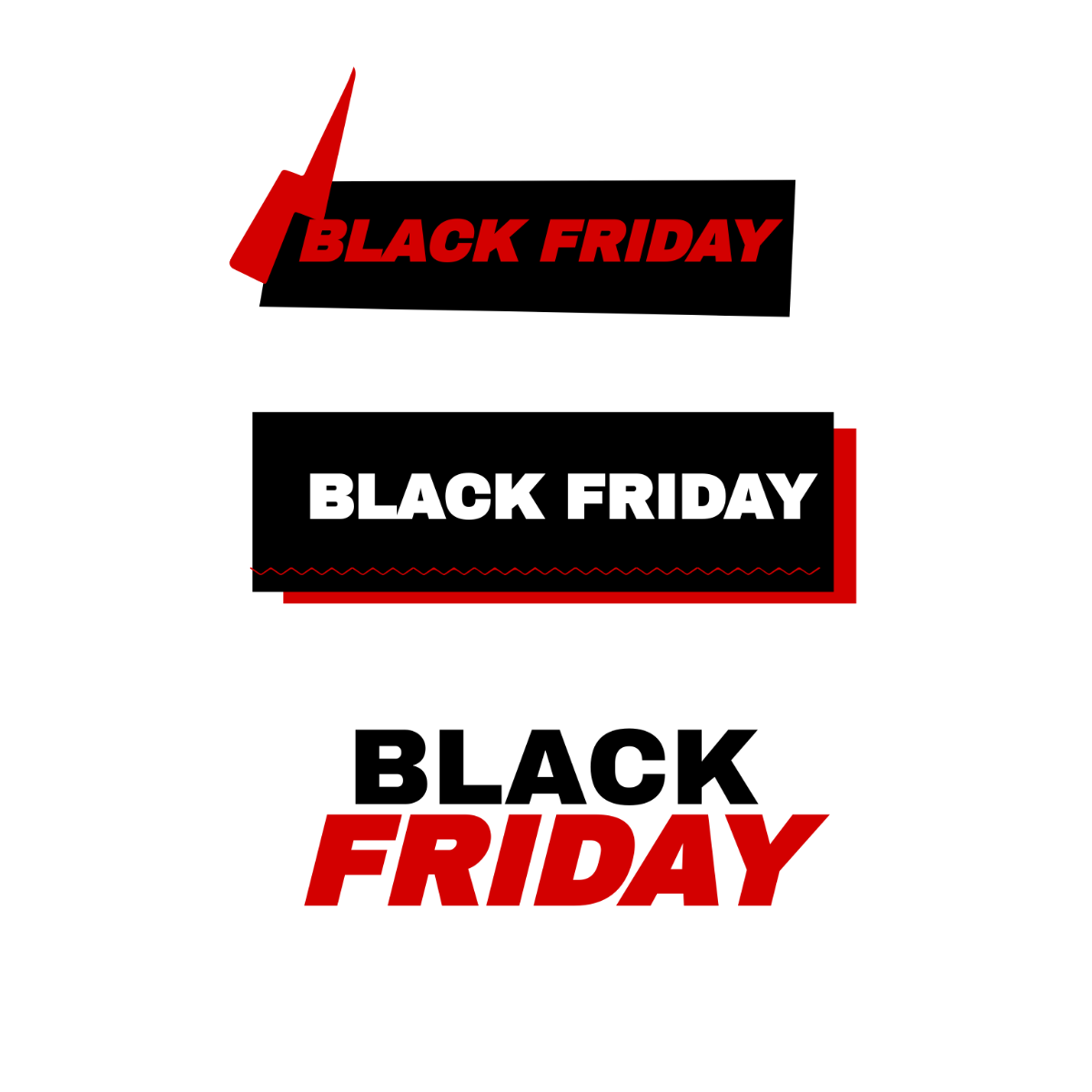 Black Friday Logo Clipart Template