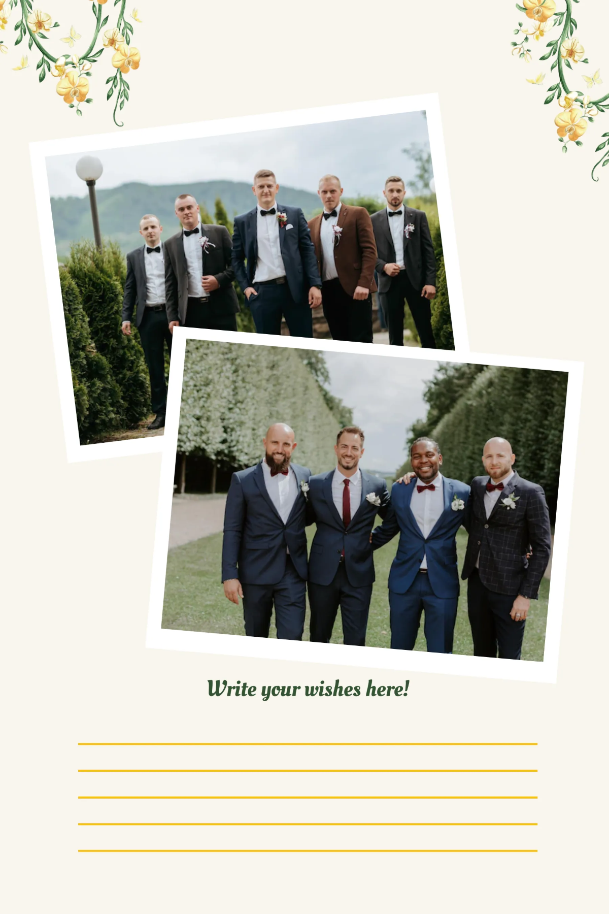 Free Polaroid Guestbook Sign Template to Edit Online