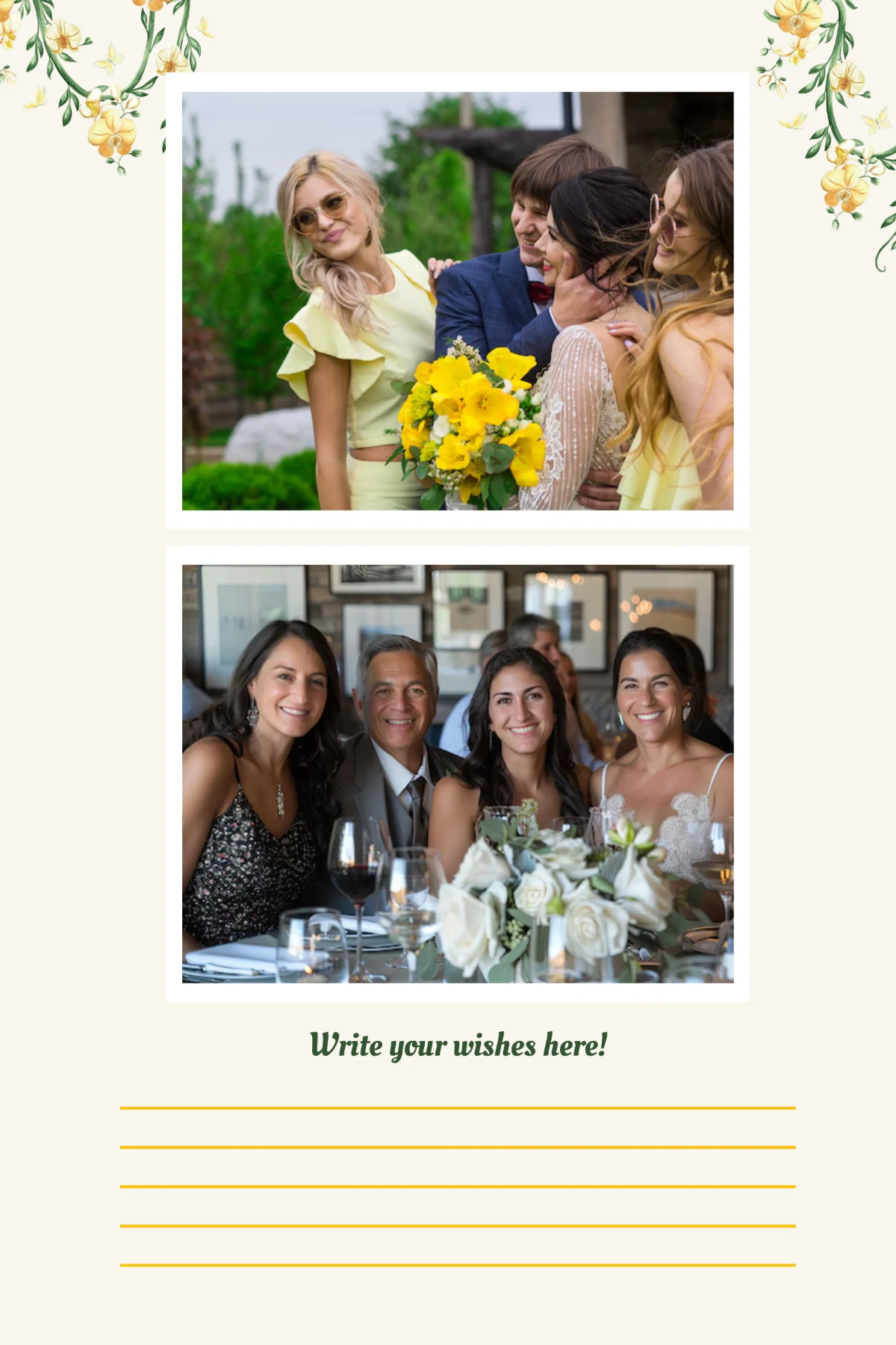 Free Polaroid Guestbook Sign Template to Edit Online