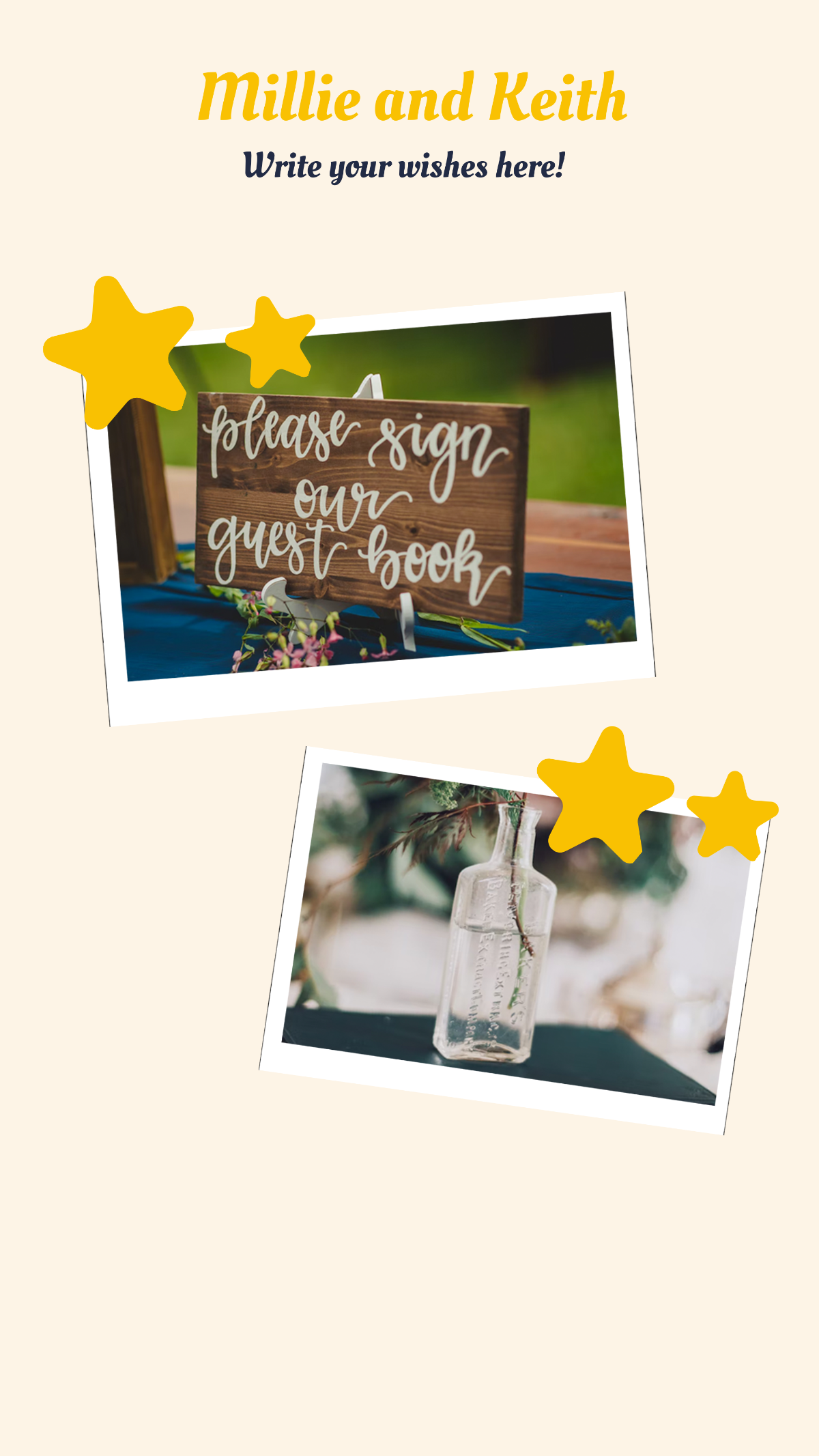 Polaroid Guestbook Sign Template
