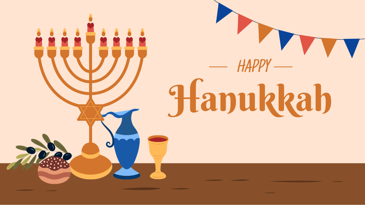Free Hanukkah Vector Background Template