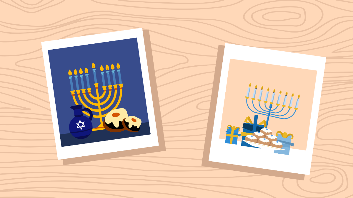 Hanukkah Photo Background Template