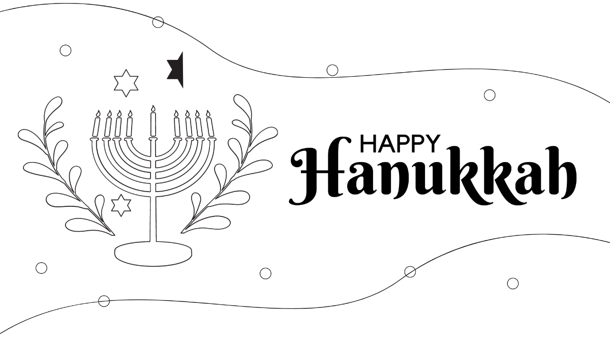 Hanukkah Drawing Background Template