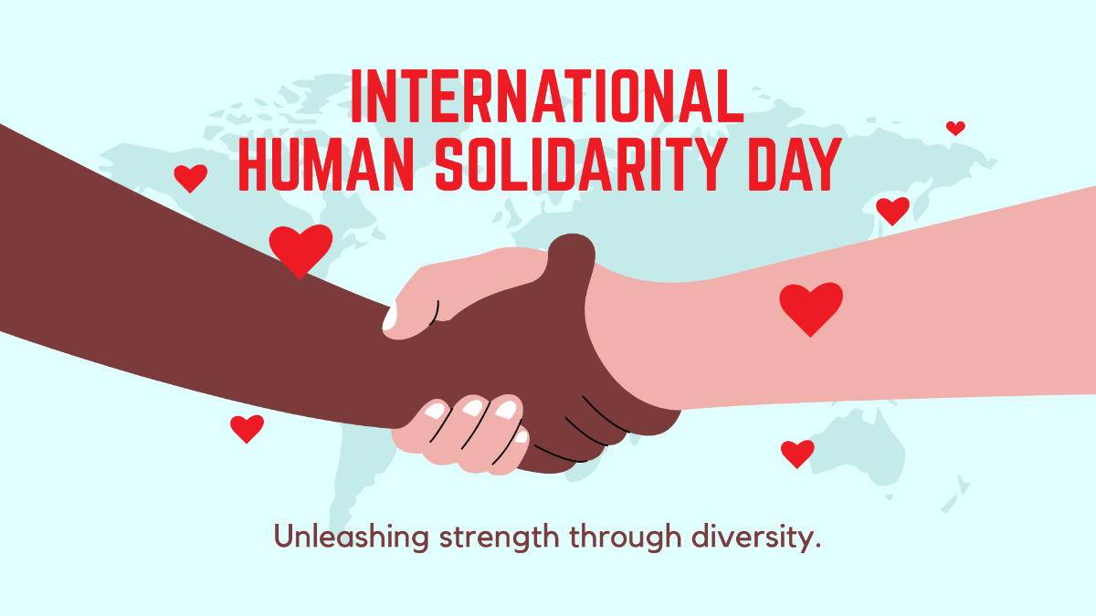 Free International Human Solidarity Day Flyer Background Template