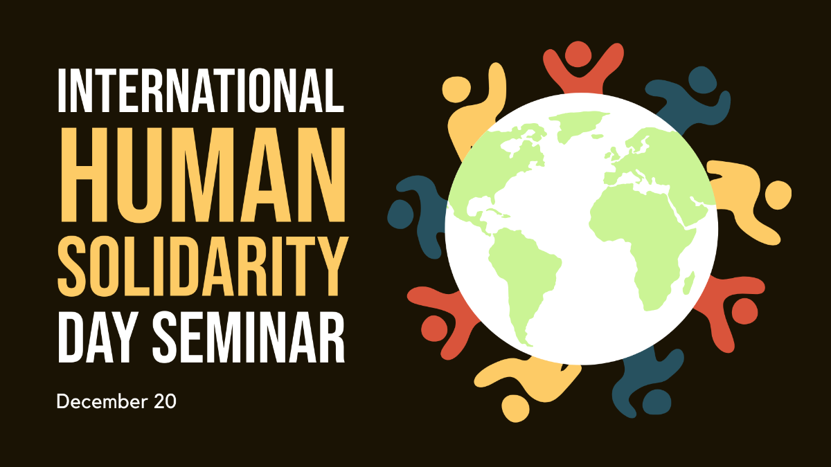 International Human Solidarity Day Invitation Background Template
