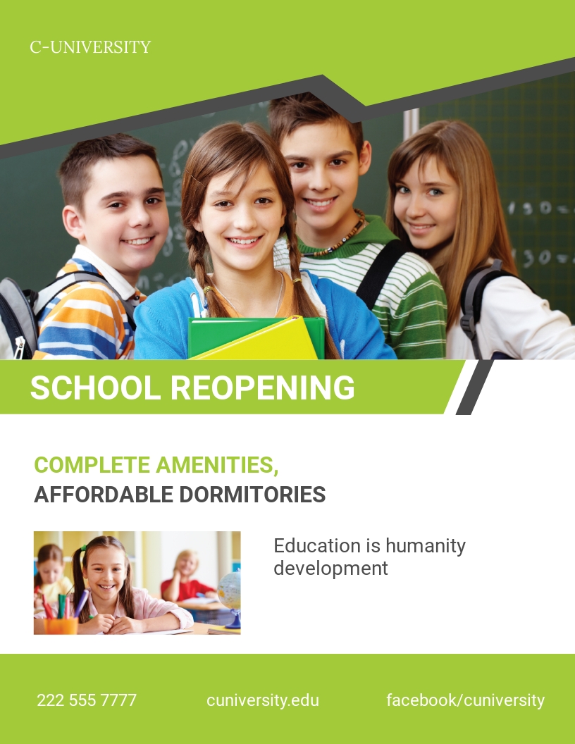 Education Flyer Template - Illustrator, Word, Apple Pages, PSD, Publisher