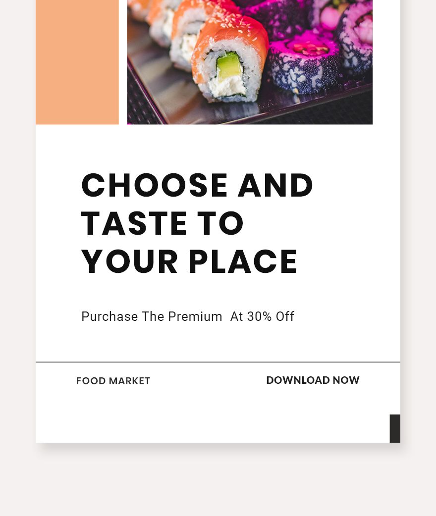 Editable Food App Promotion Pinterest Pin Template