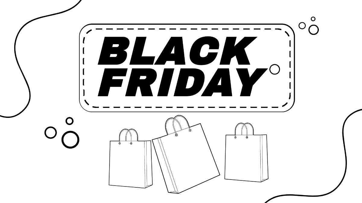 Black Friday Drawing Background Template
