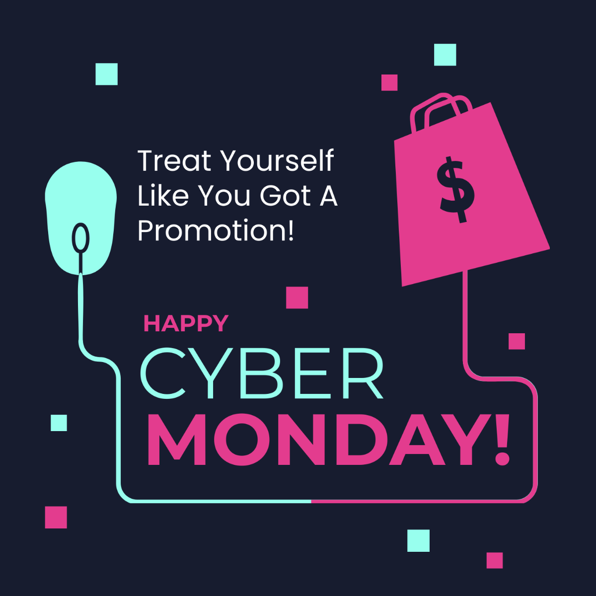 Cyber Monday Promotion Vector Template