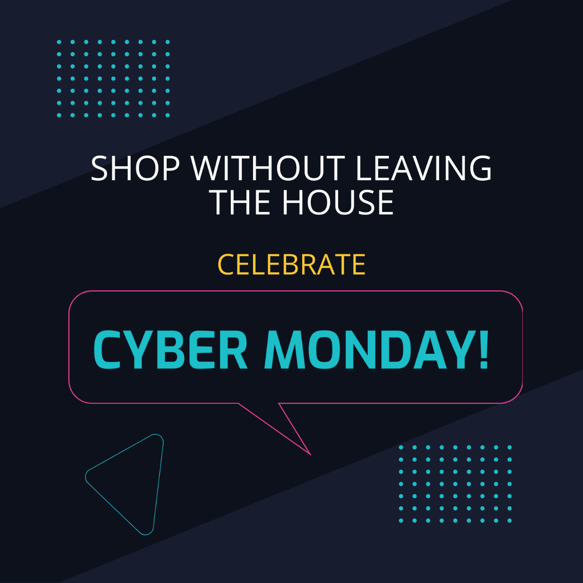 Cyber Monday Quote Vector Template