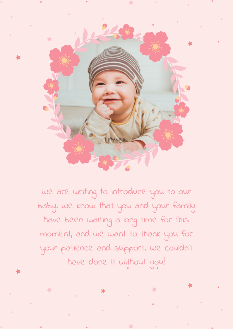 Welcome Baby Announcement Template