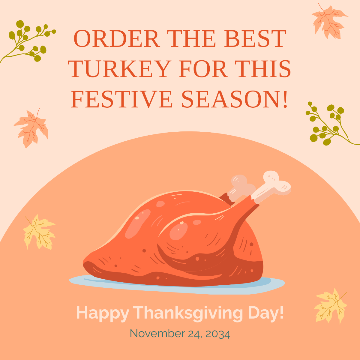 Thanksgiving Day Instagram Ads Template