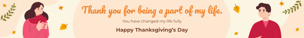 Thanksgiving Day Website Banner Template