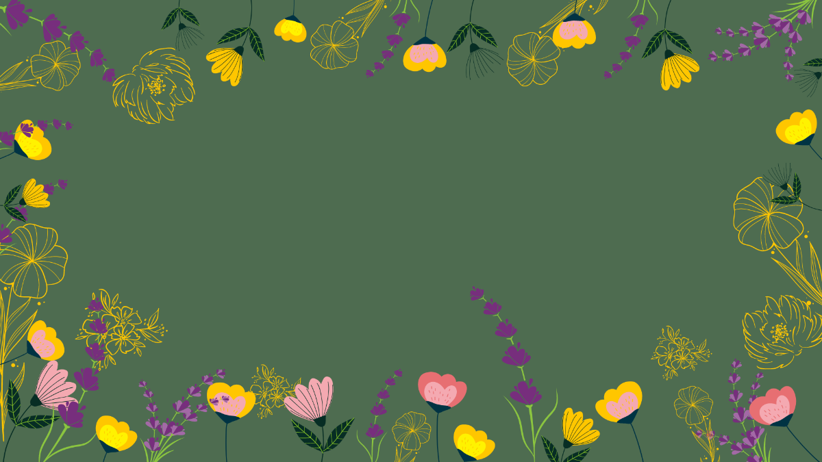 Floral Girly Background Template