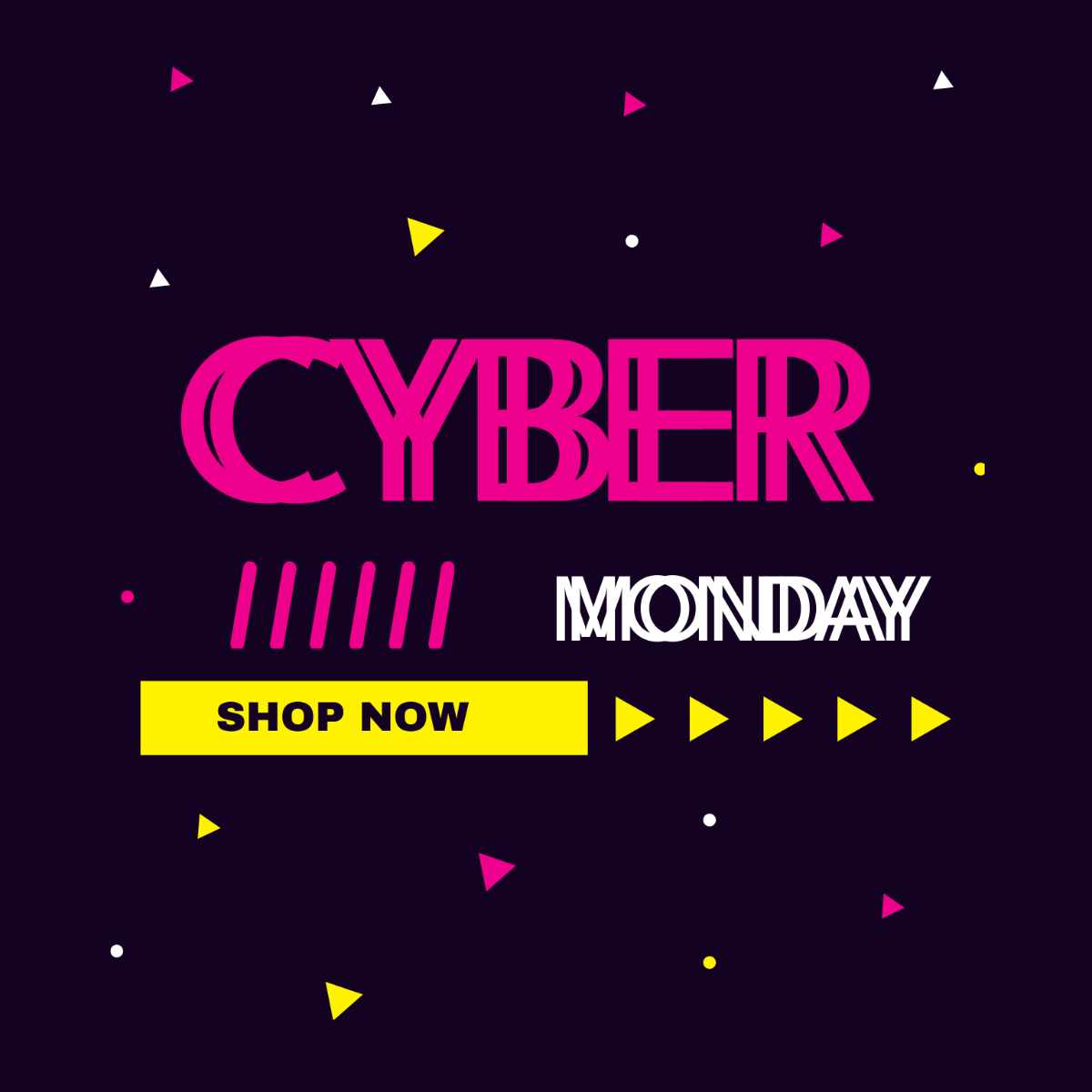 Free Cyber Monday Design Vector Template