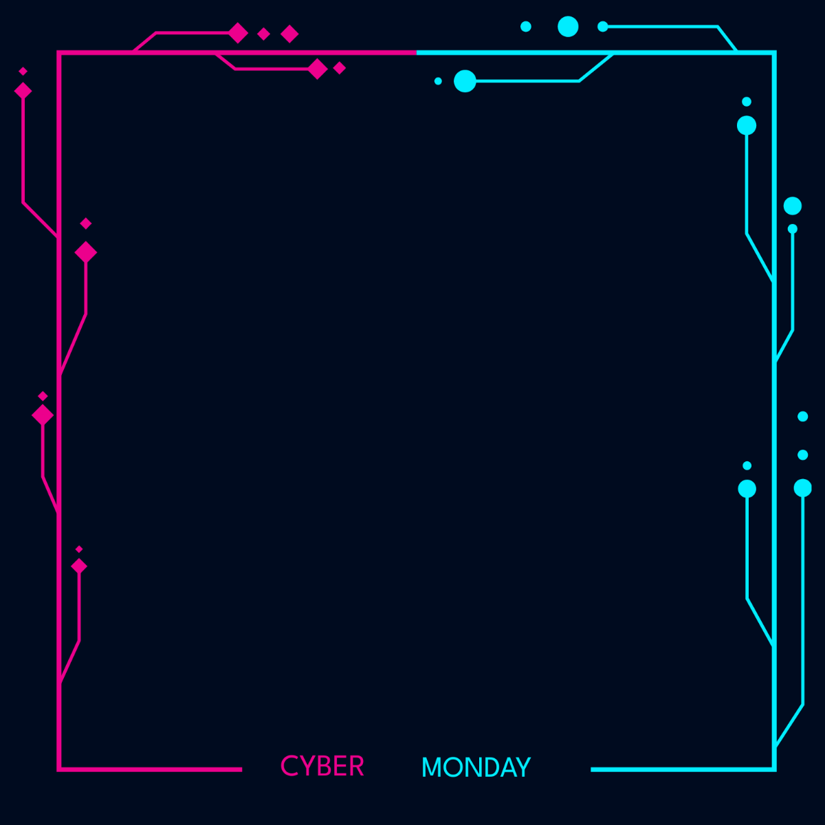 Cyber Monday Border Vector Template