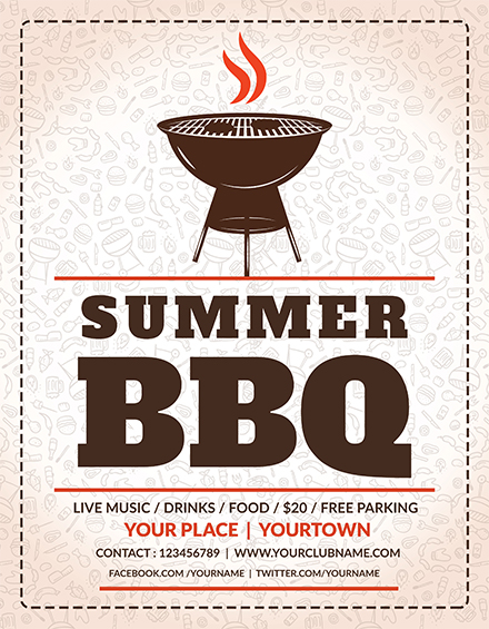 Free Holiday BBQ Flyer Template in Adobe Photoshop, Illustrator ...