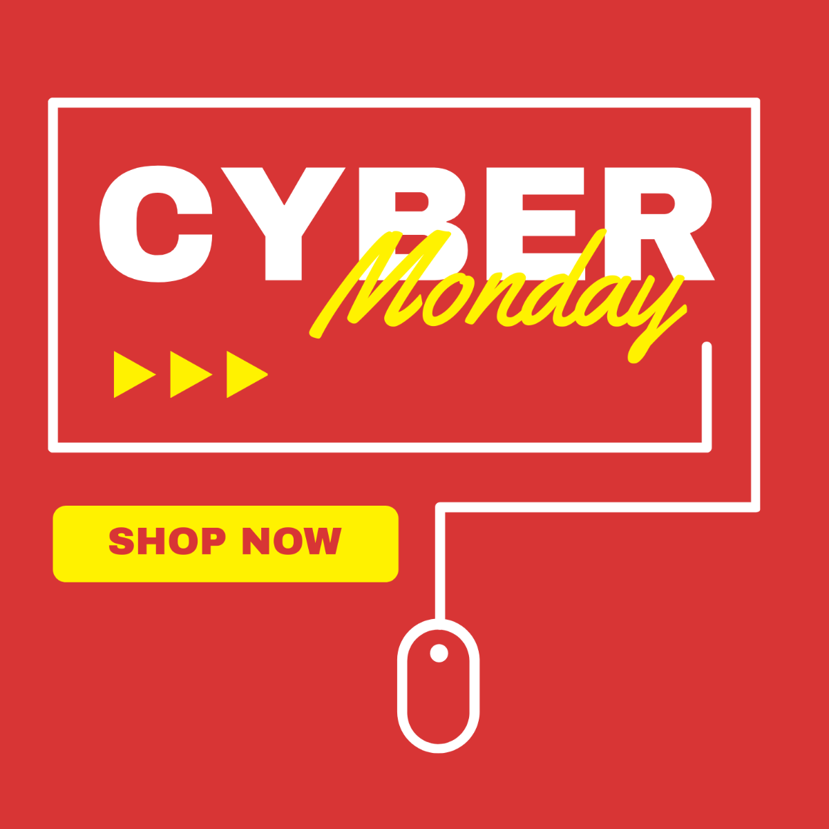 Cyber Monday Sign Vector Template
