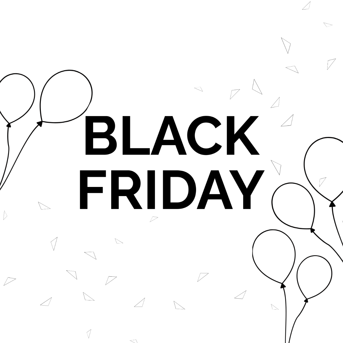 Black Friday Image Drawing Template