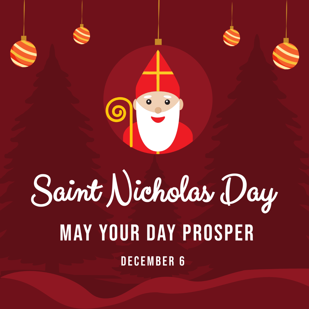 Saint Nicholas Day Whatsapp Post Template