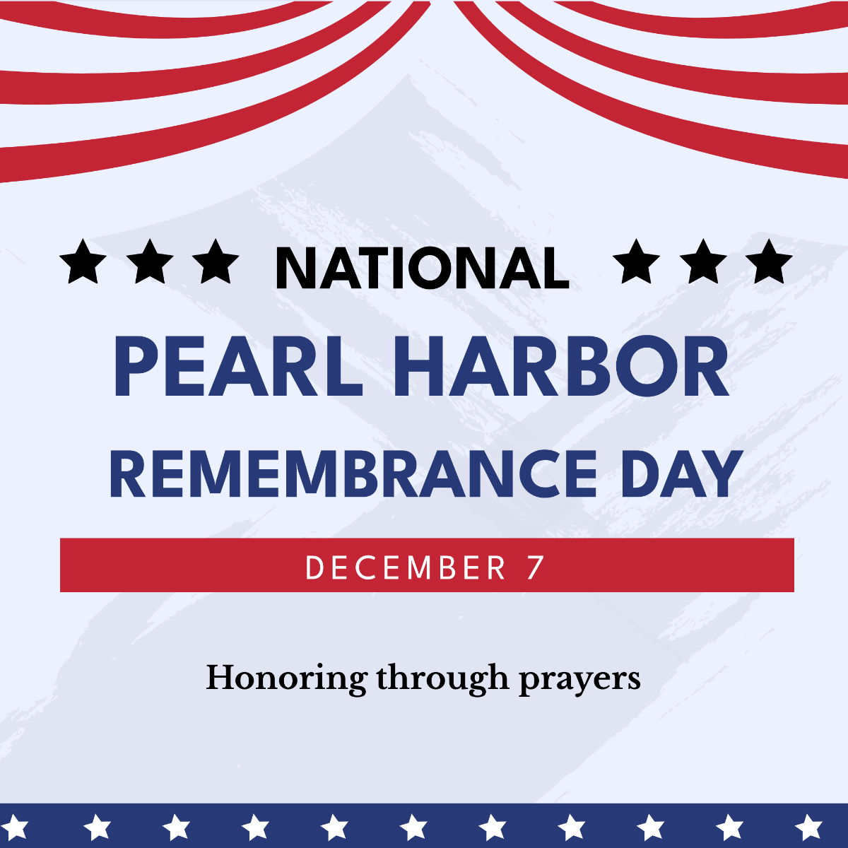 Free National Pearl Harbor Remembrance Day FB Post Template
