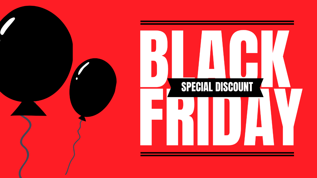 Black Friday Red Background Template
