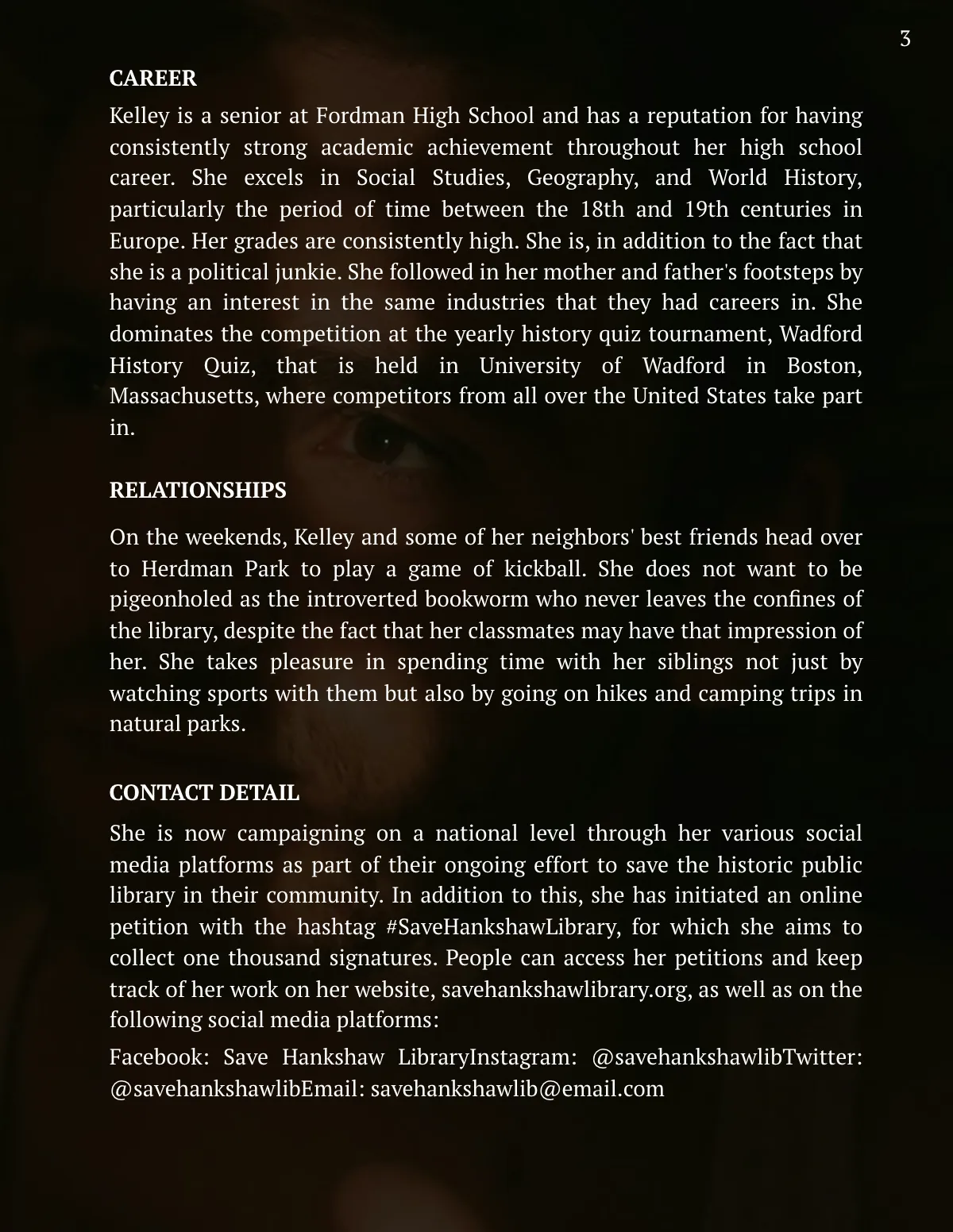 Free Biography For Students Template to Edit Online