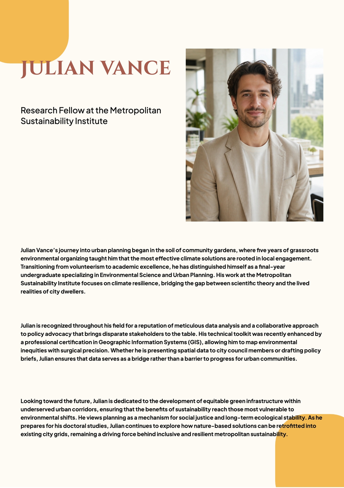 Free Biography For Students Template to Edit Online