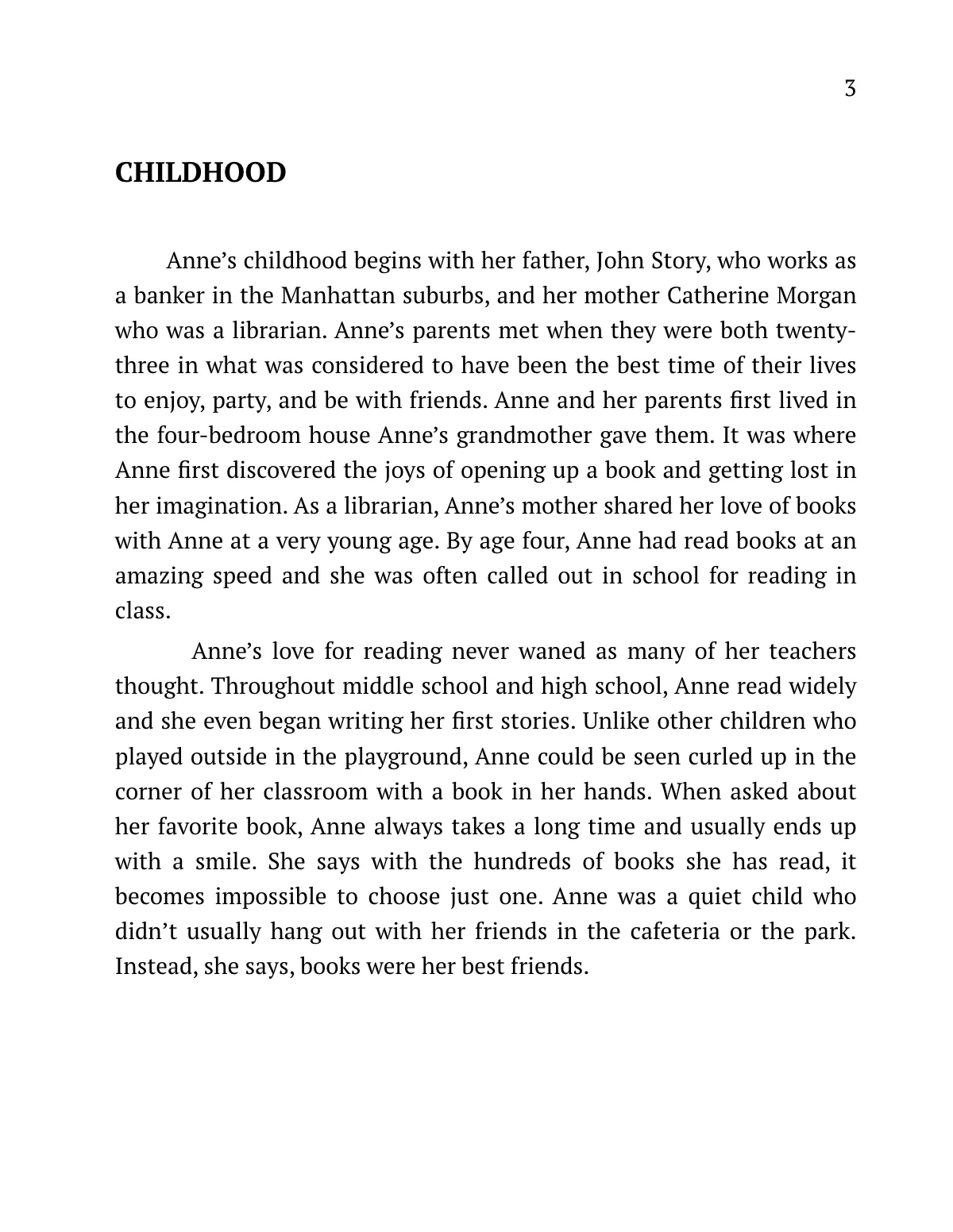 Free Biography Template to Edit Online