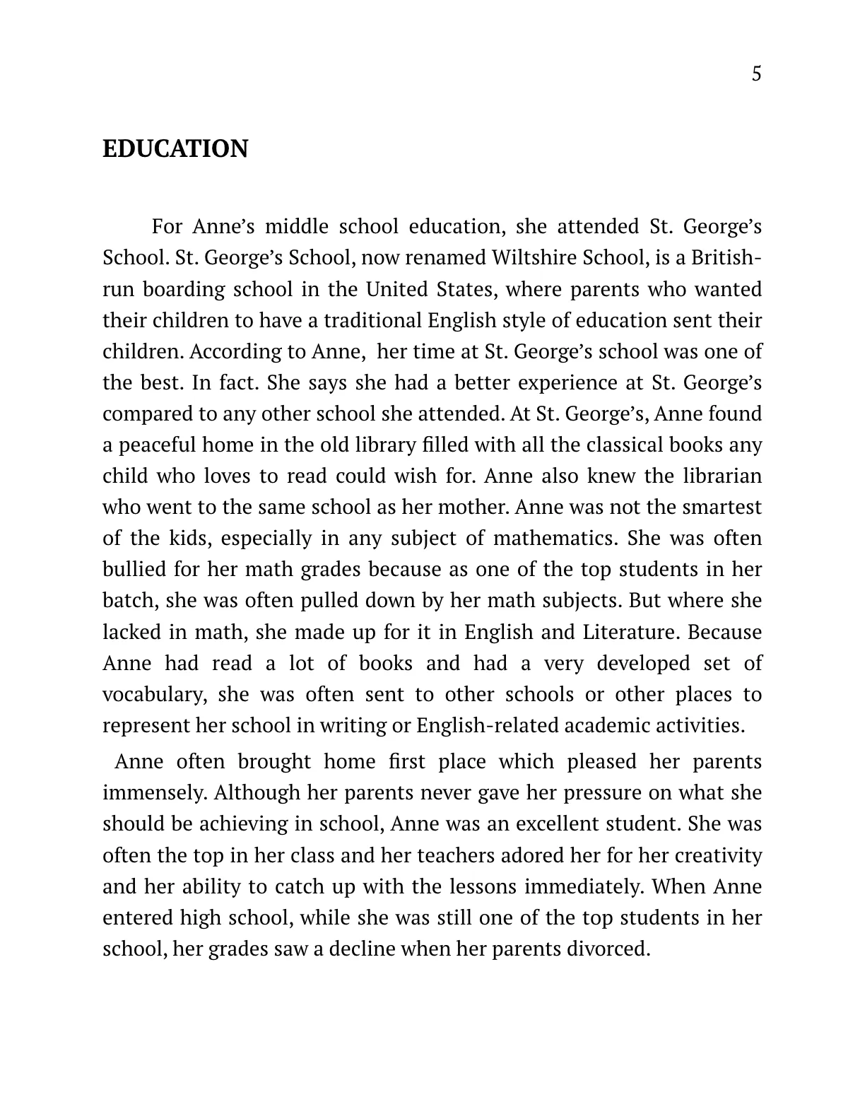 Free Biography Template to Edit Online