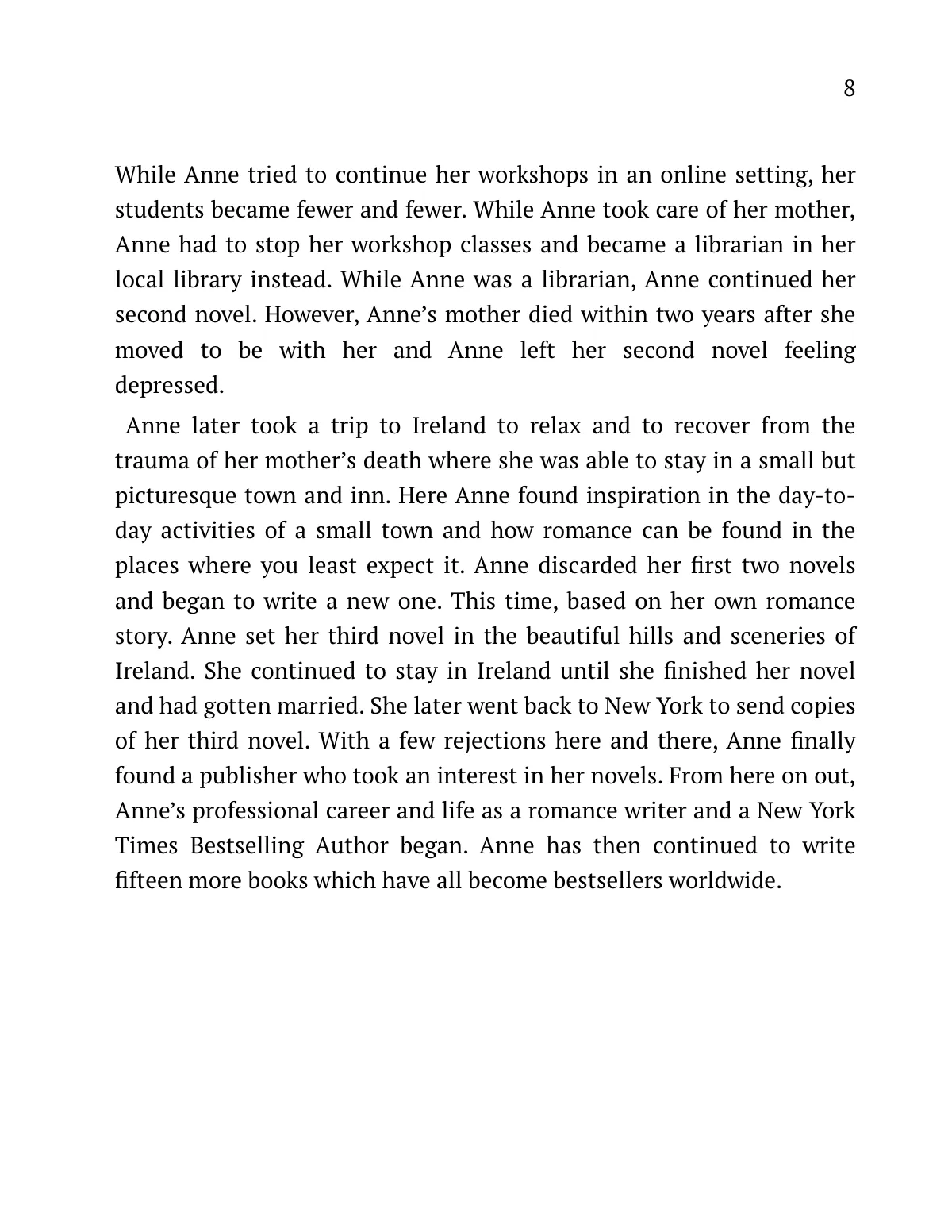 Free Biography Template to Edit Online