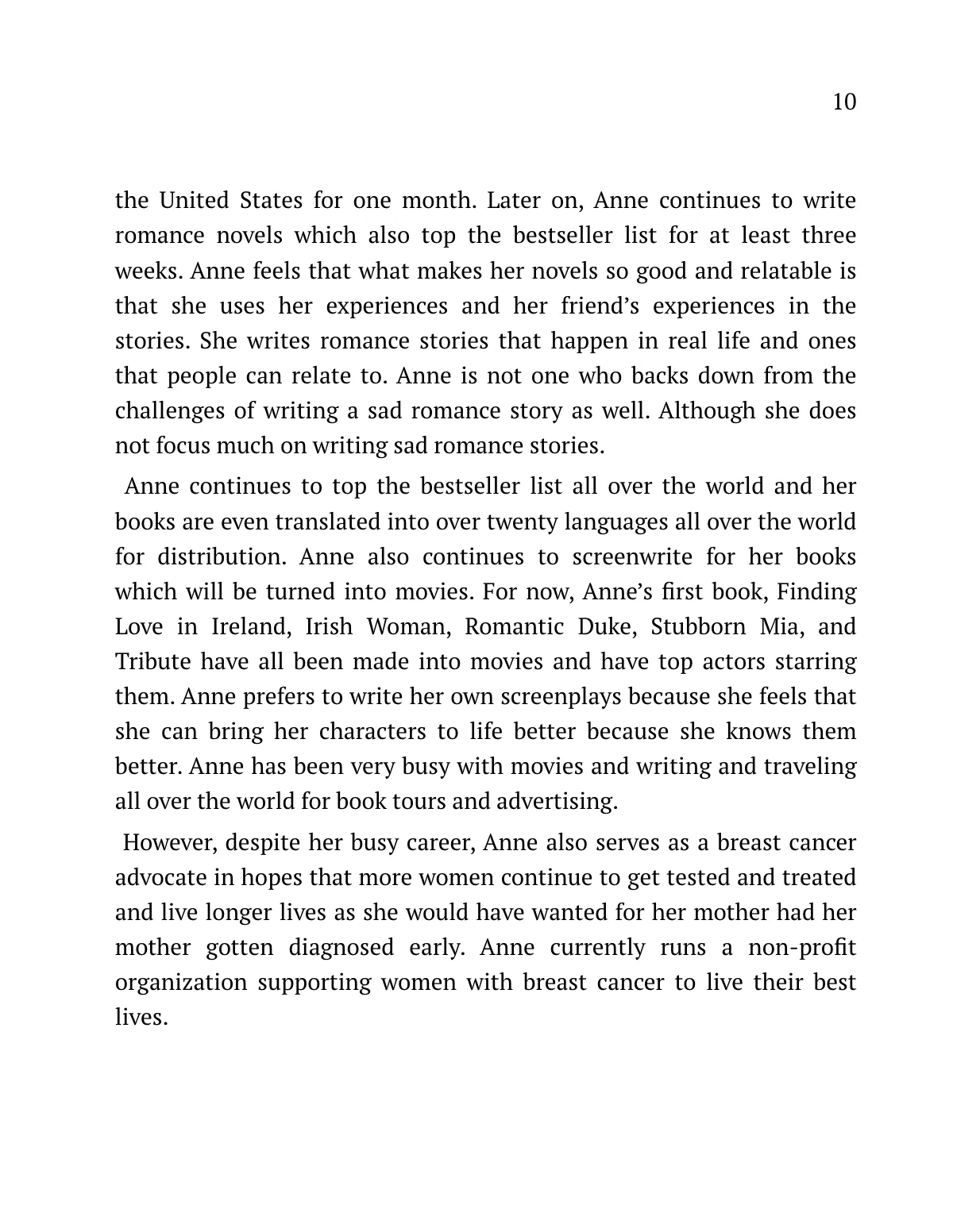 Free Biography Template to Edit Online