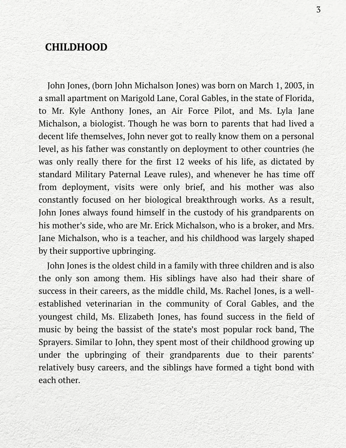 Free Creative Biography  Template to Edit Online