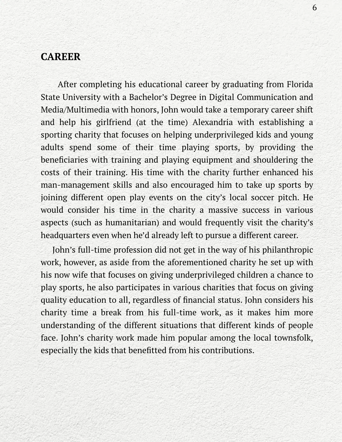 Free Creative Biography  Template to Edit Online