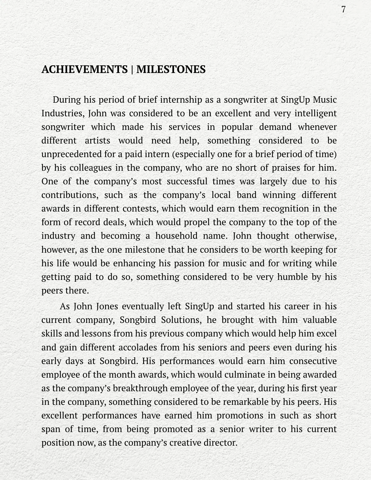 Free Creative Biography  Template to Edit Online