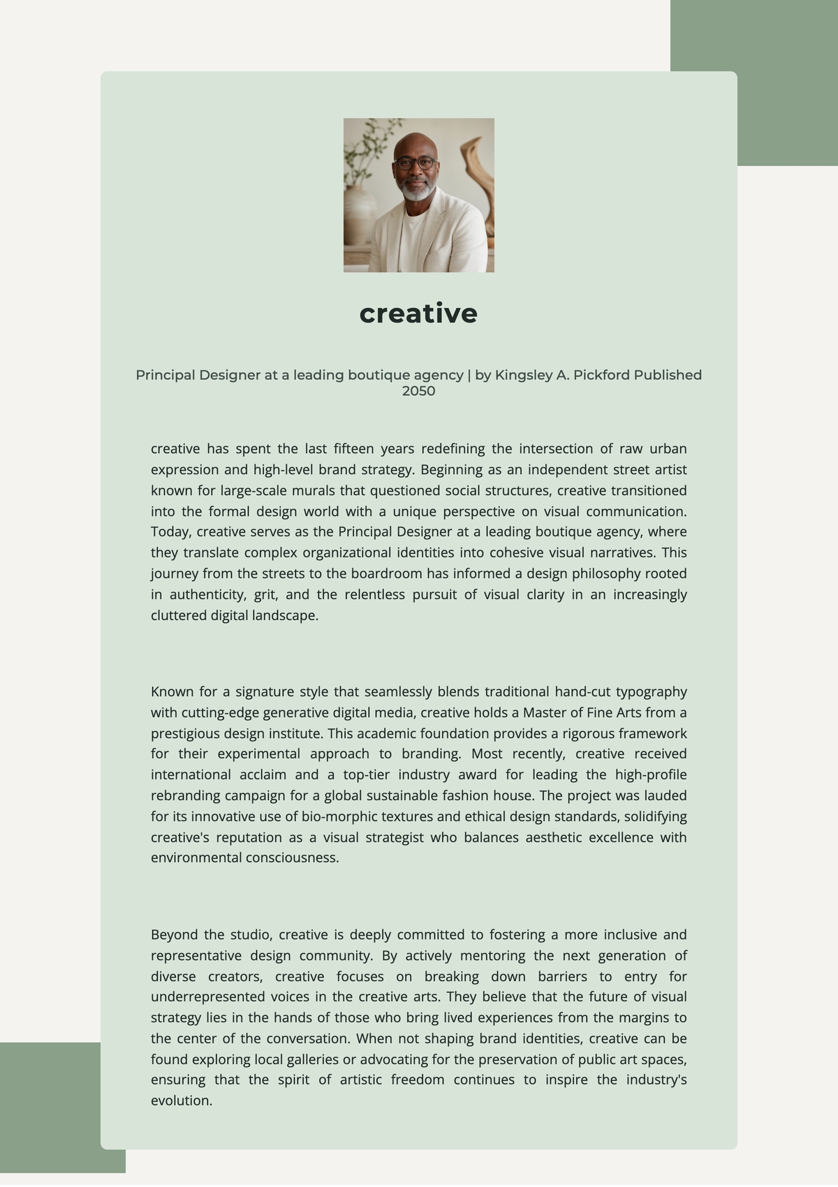 Free Creative Biography Template to Edit Online Free Creative Biography Template to Edit Online