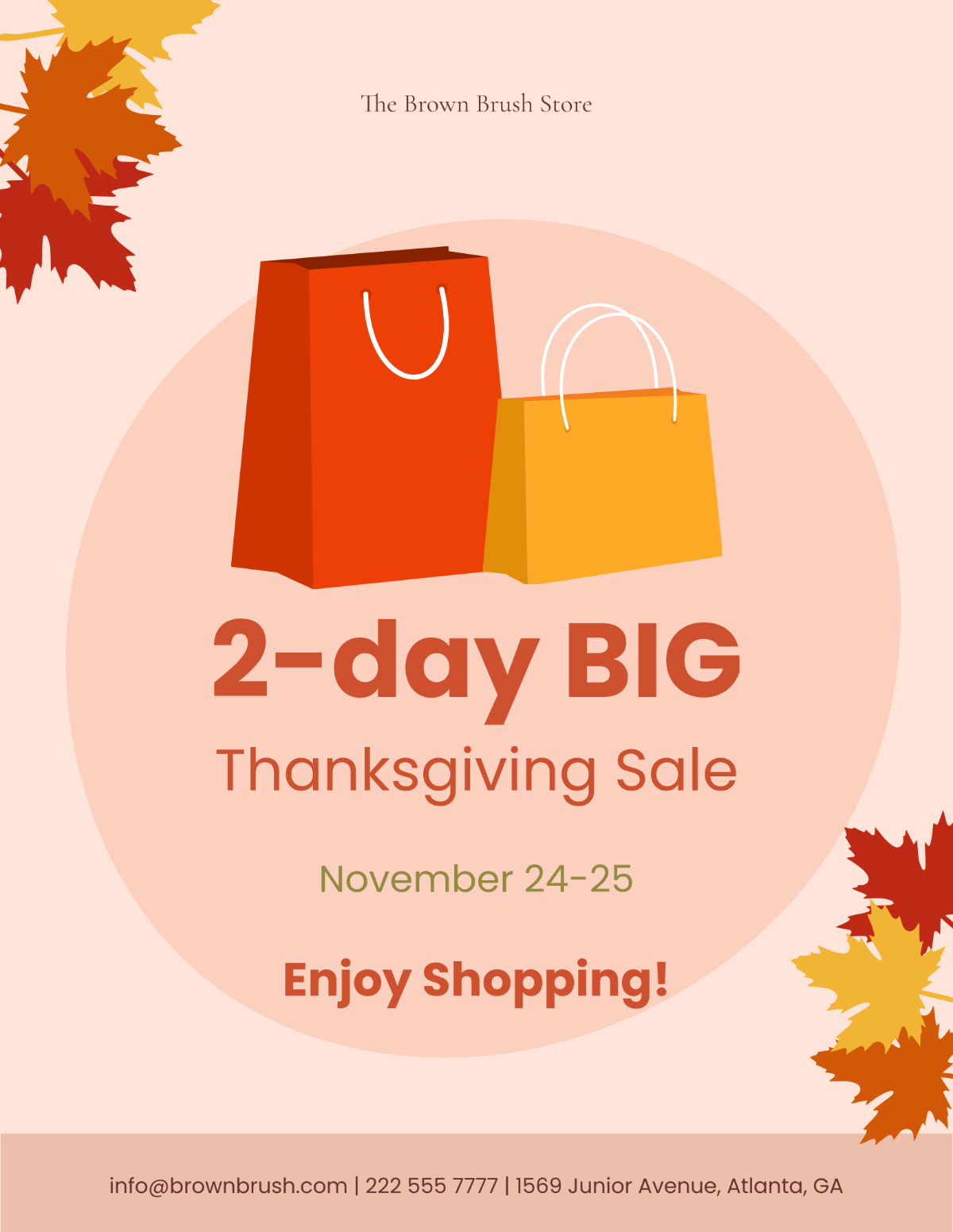 Sale Thanksgiving Day Flyer